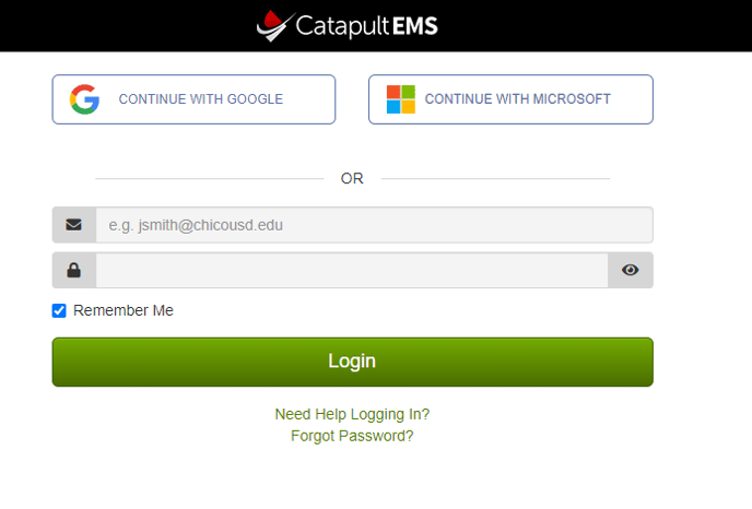 Catapult EMS - Sign in